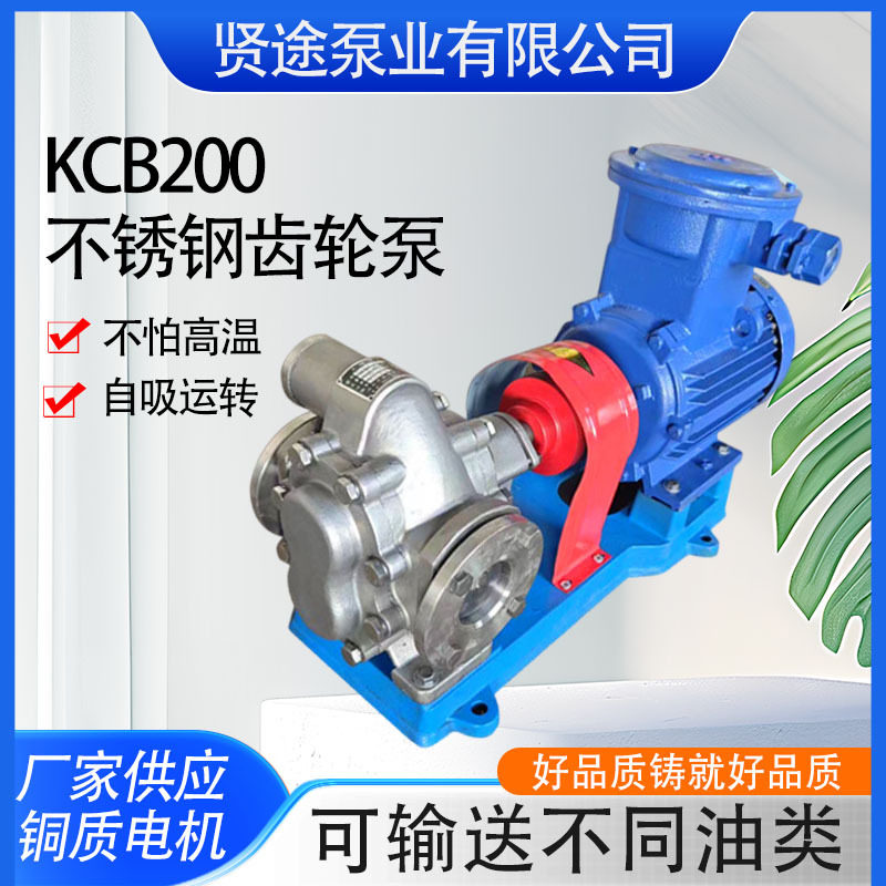 不锈钢齿轮泵 重油泵 电动压力泵KCB200 化工泵 增压燃油齿轮泵