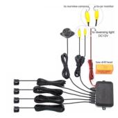 倒车雷达468探头前后可视汽车雷达连接中控屏显示器车载报警雷达