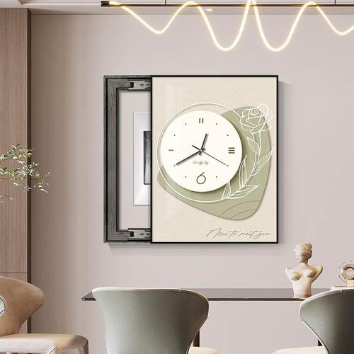 电表箱装饰画竖款免打孔现代简约配电箱遮挡总闸开关轻奢餐厅挂画