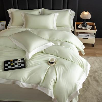 意式极简轻奢镂空花边裸睡级床品天丝棉丝滑四件套高端寝具用品
