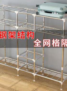 易衣柜家用出房全钢架简收纳包布卧室衣橱结实NKF布制租厂家邮