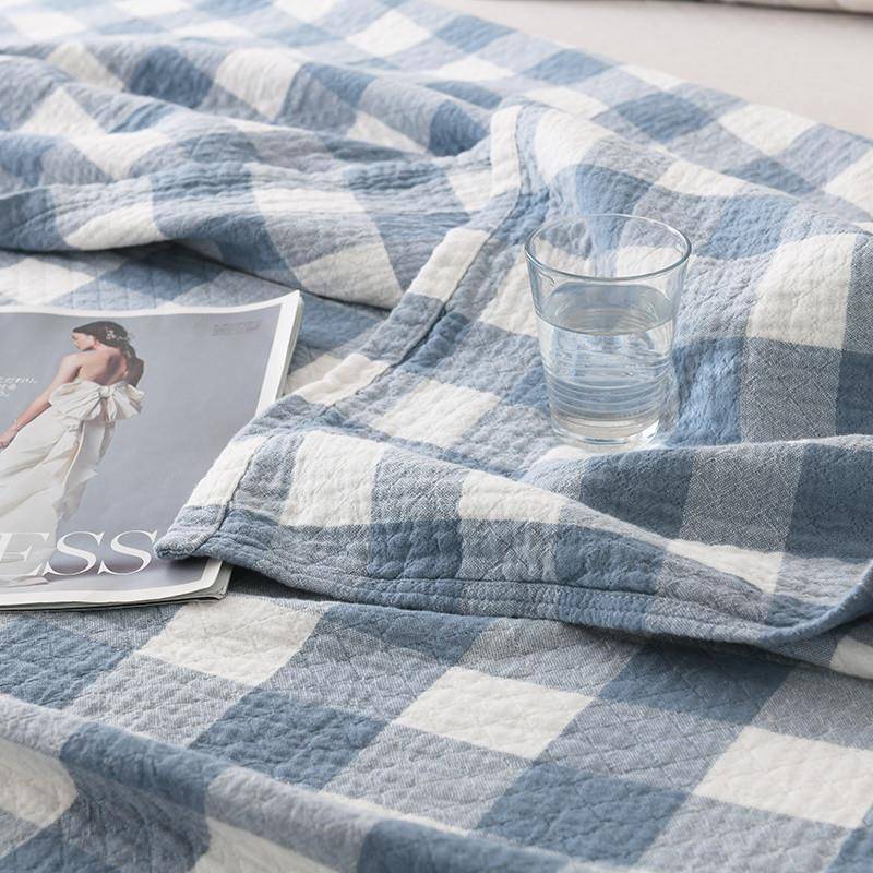 ZYRAfy5PX1L【店铺热销】水洗纯棉毛巾被双单人人全棉3层纱毛布巾