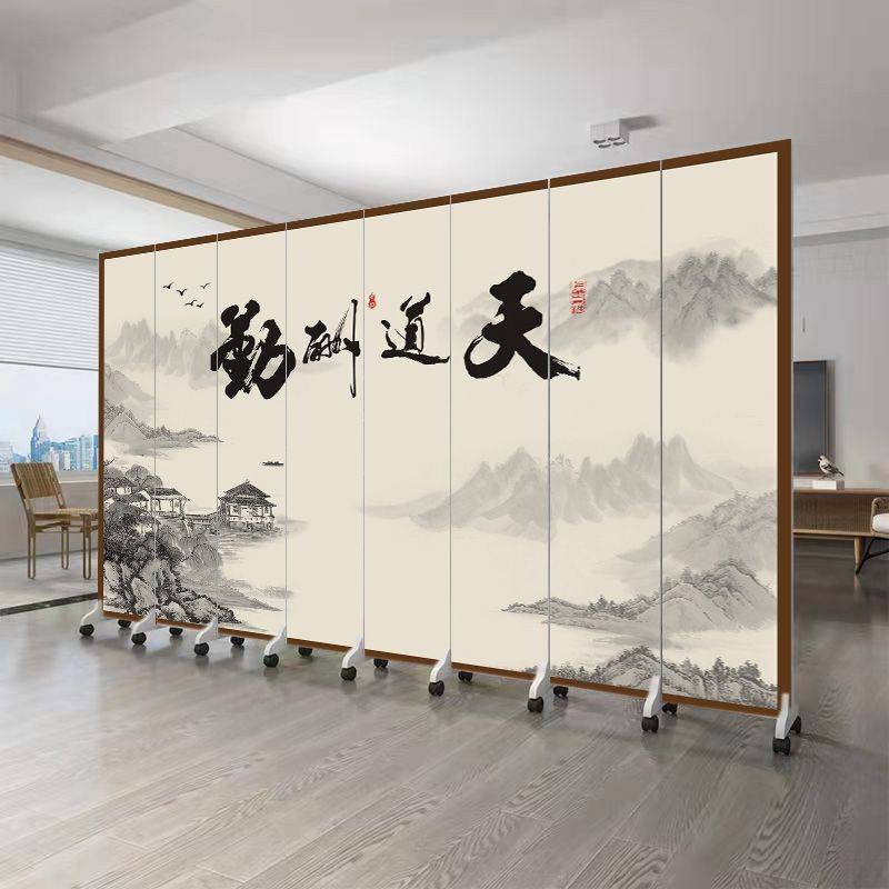 高端实木屏风中式屏风隔断客厅卧室遮挡玄关可移动折叠墙办公室