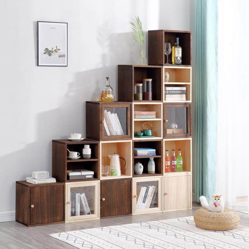 3Y实木自由组合格子柜玻璃门收纳储物柜落地简易小柜子单个书柜带,美容美体仪器,其它面部美容工具配件,淘宝优惠券,粉丝福利购,淘宝优惠卷