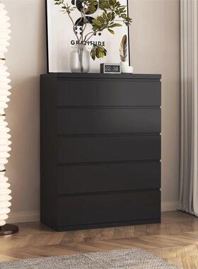 【超低价】黑色斗柜家用卧室床尾储物柜意式轻奢客厅靠墙收纳柜