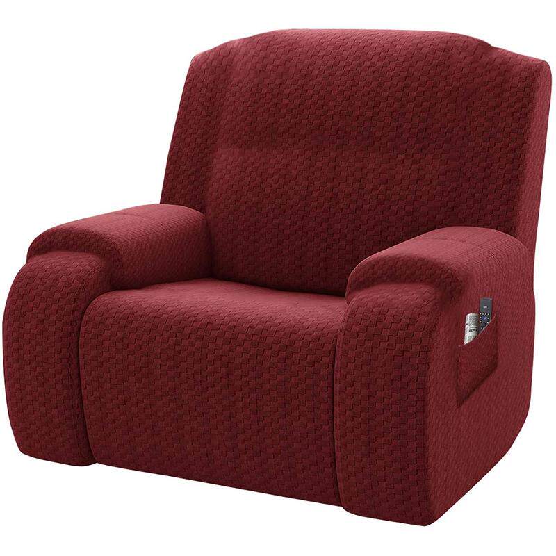 跨境亚马逊按摩椅套弹力加厚躺椅全包沙发套简约4件式摇椅沙发罩