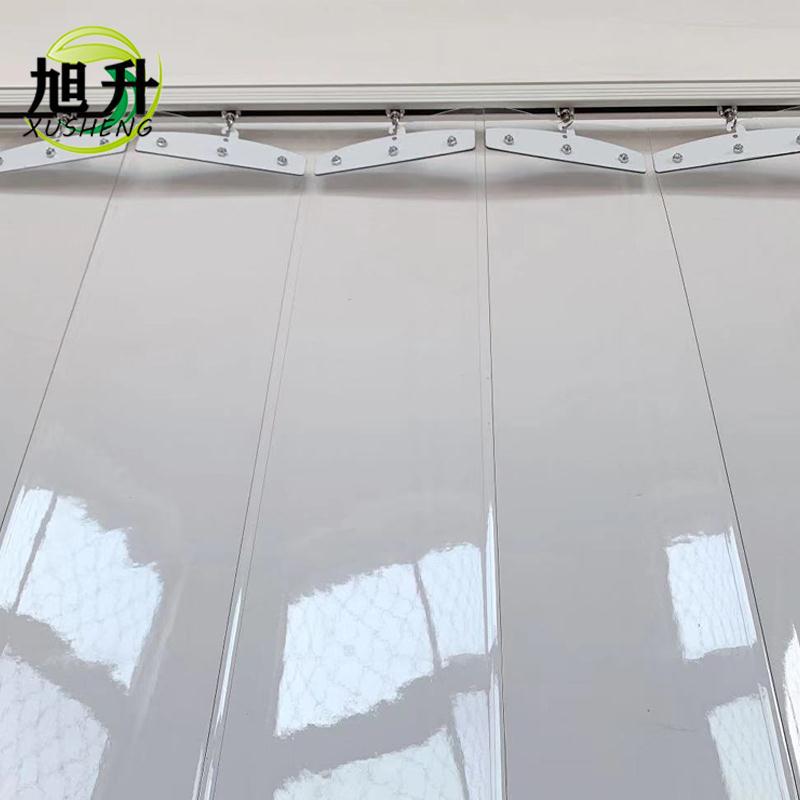 透明防尘滑动门帘隔热保温防蚊工厂车间商场隔断PVC 折叠推拉门帘