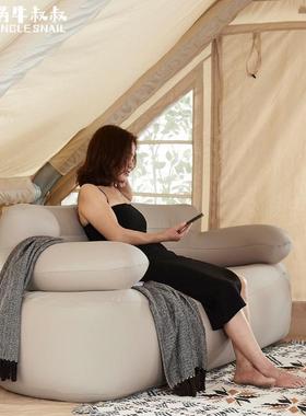 蜗牛折叔叔充气沙发夜野营露营床垫双人叠便携懒人79674式休闲沙