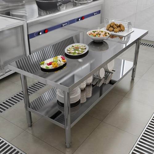 不锈钢工作台厨房作台家用案板切菜台面打包桌子打荷台鱼缸架子