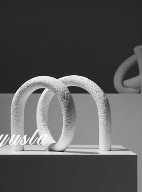 简约现代法式客厅电视柜餐厅柜样板间书柜别墅摆件软装饰品