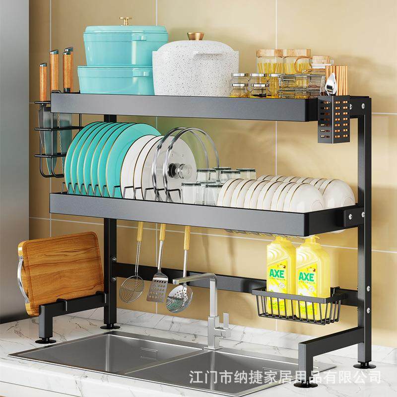 厨房水槽置物架台面碗盘收纳架多功能洗碗架水池上放碗碟架沥水架