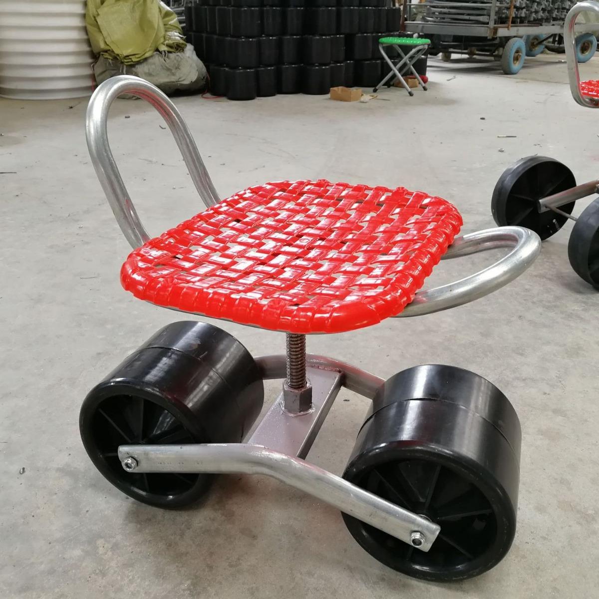 大棚移动干活懒汉车旋转升降田间座椅懒人凳采摘车花园工具车