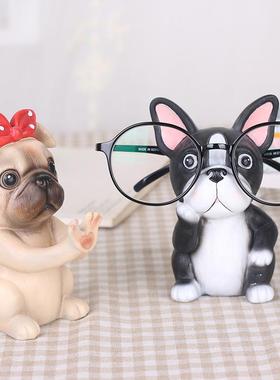 如果 日式动物眼镜收纳架设计树脂工艺品摆件 创意家居装饰品礼品