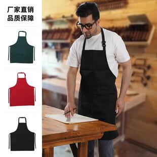 挂脖布围裙火锅厨房画画商场广告礼品印字女工作围腰无袖