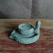 惠安石雕天然青石头小石磨石臼家用老式 功夫茶具茶玩茶宠风水摆设