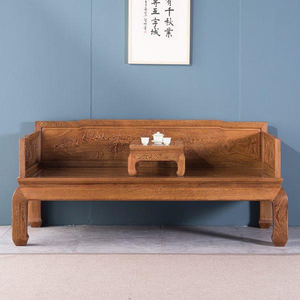 鸡翅木罗汉床全实木新中式雕花红木美人榻沙发床罗汉塌两件套组合,住宅家具,罗汉床,淘宝优惠券,粉丝福利购,淘宝优惠卷