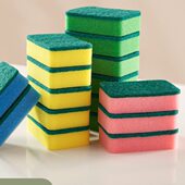 靓涤百洁布洗碗海绵块洗碗布厨房丝瓜络洗碗海绵擦菜瓜不易沾油刷