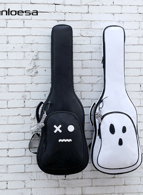 电吉他包个性双肩背包加厚可爱通用吉他套袋Mbass琴包袋子防泼水