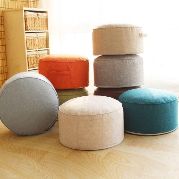 小坐墩可拆洗布艺亚麻地板阳台坐凳客厅榻榻米沙发凳蒲团加厚坐垫,居家布艺,蒲团,淘宝优惠券,粉丝福利购,淘宝优惠卷