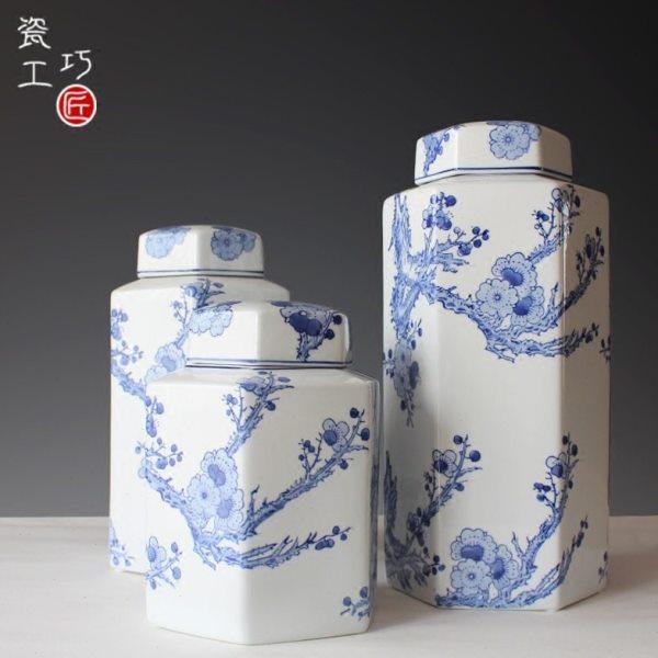 青花瓷陶瓷罐仿古花瓶中式古典客厅家居软装样板房玄关视酒柜摆件,鲜花速递/花卉仿真/绿植园艺,花瓶,淘宝优惠券,粉丝福利购,淘宝优惠卷