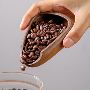 Bincoo咖啡称豆盘实木手冲意式咖啡称量咖啡容器分装盘茶叶秤茶则
