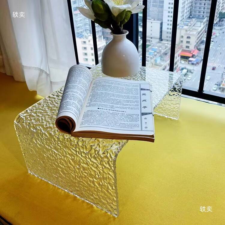 卧室飘窗小桌子透明家用台式化妆桌亚克力防钢化玻璃极简简约茶几