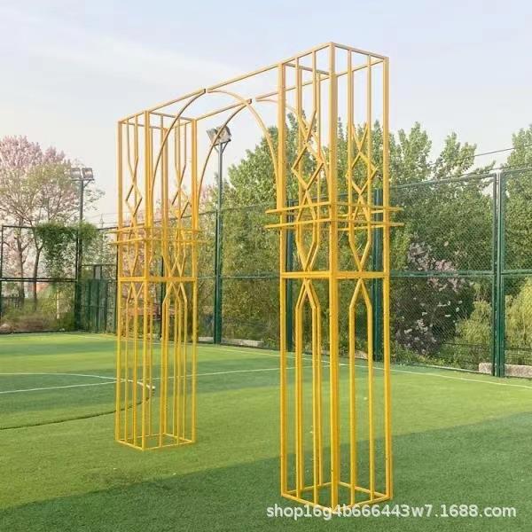 2026新款婚婚庆道具花门拱4545门礼堂欧橱式饰铁艺架子装舞台窗布