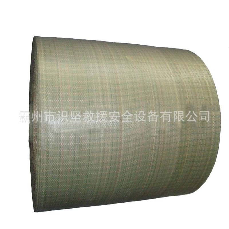 识坚建筑垃圾塑料编织袋应急抢险救灾卷筒编织袋多用途绿色编织袋