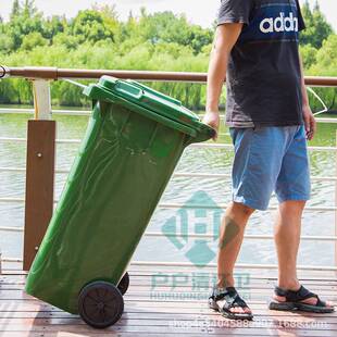 100L120L240L滚轮垃圾桶  街道物业工业园环卫带盖厨余塑料垃圾桶