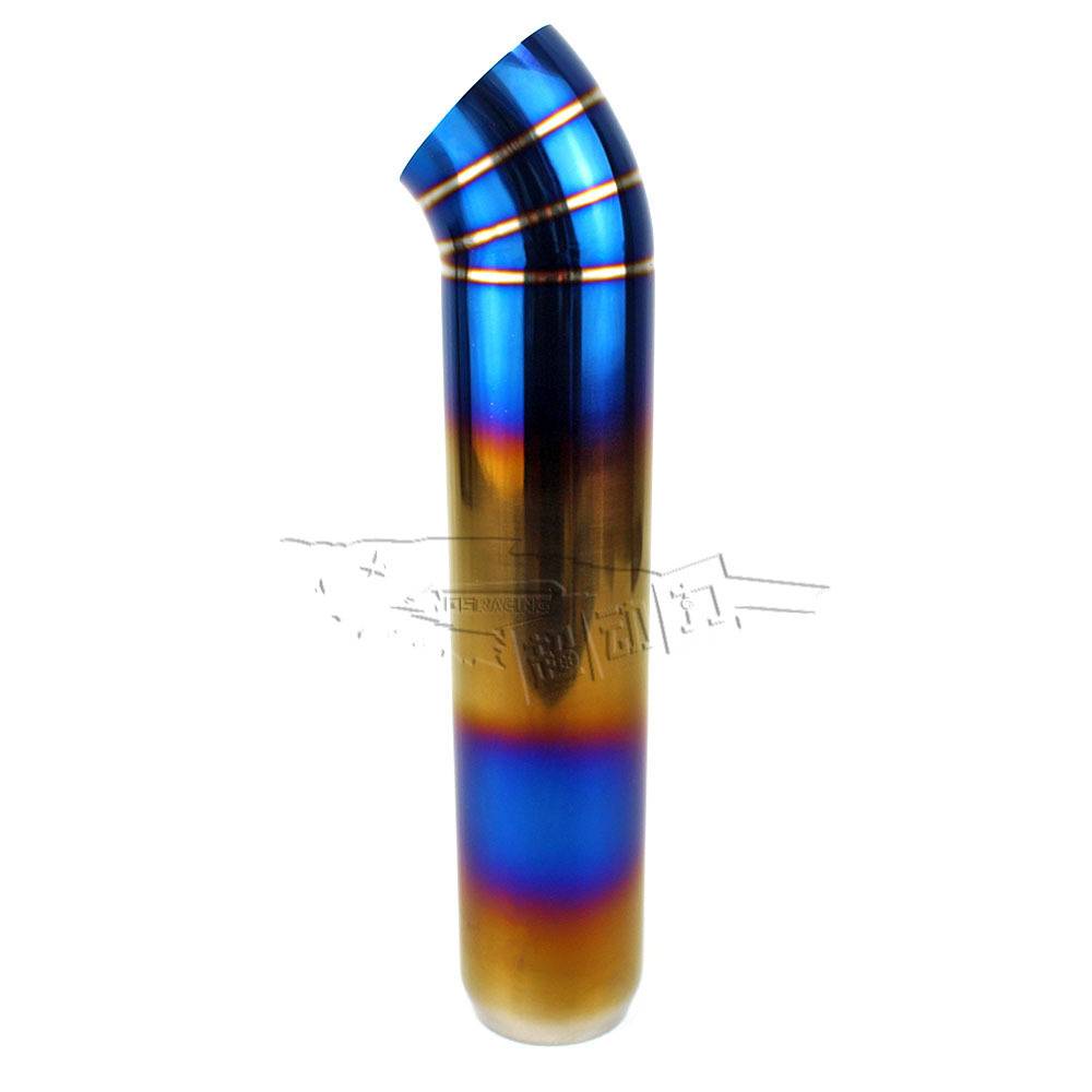 汽车改装63mm/76mm烤蓝尾喉 炫酷个性装饰消声器不锈钢排气管支架