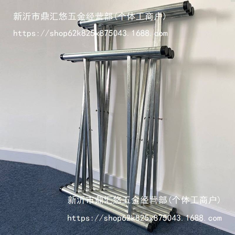 折叠桌腿架简约家用伸缩餐桌圆形台架桌脚铁艺加厚桌腿支架子