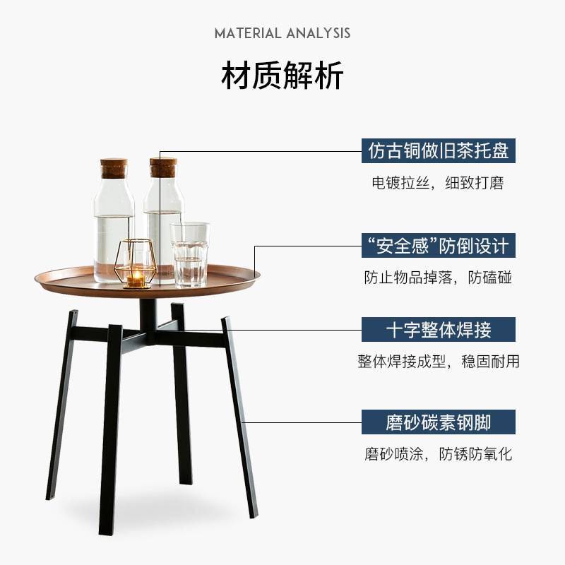 厂家直销工业风沙发边几网红角几设计师样板房工业风边角几