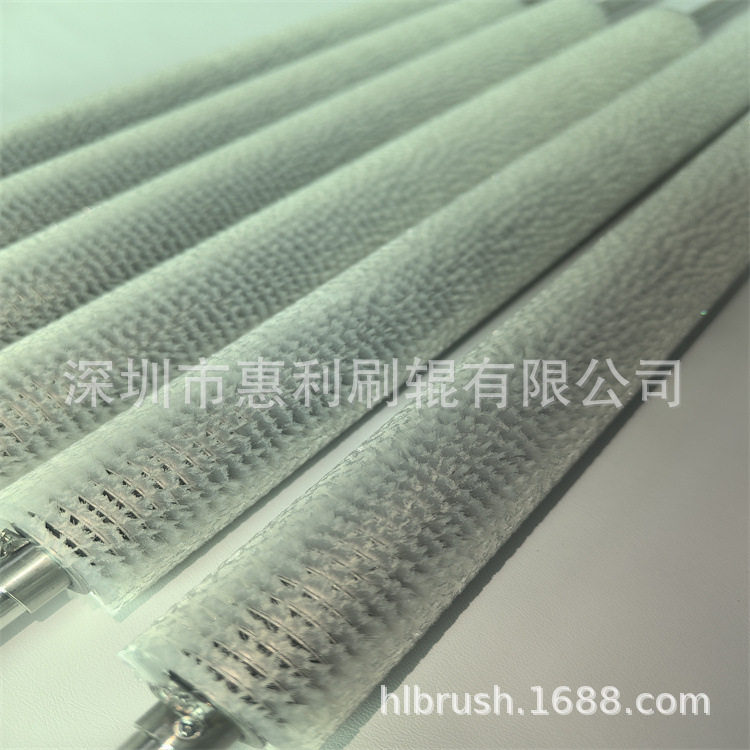 带轴毛刷辊工业除尘光伏板清扫毛刷液晶玻璃板清洗机毛刷辊