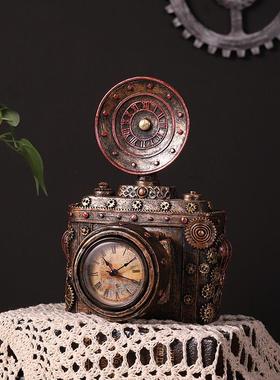 欧式复古照相机店面橱窗桌面装饰树脂摆件老式相机影视拍摄道具