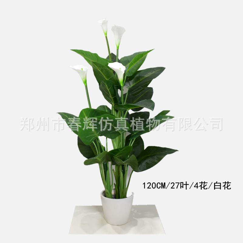 厂家直供仿真马蹄莲盆栽仿真马蹄莲树假马蹄莲定 制玫红色马蹄莲