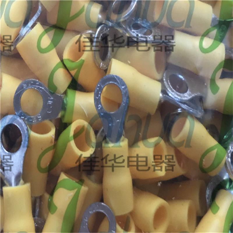 RV.25-4S预绝1缘端头冷压接线子圆形铜鼻子0RV1.25-4.端7厚紫铜