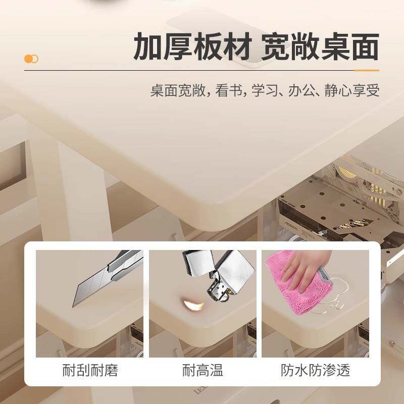 小户型电脑桌子小型家用迷你移动书桌卧室单人简易双层台式电脑桌