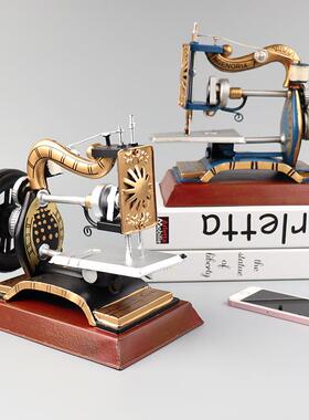 复古老式缝纫机模型7080年代怀旧服装店橱窗柜收藏摆件拍摄影道具