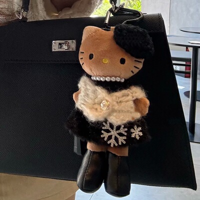 高级感hello kitty玩偶包包挂件凯蒂猫公仔挂饰女士手提包配饰