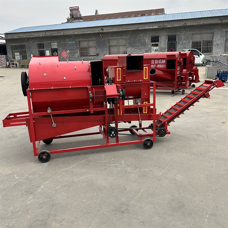 自动进料大型花生去杂质摘果机 振动筛花生摘果机 电机Y柴油机通