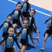 新款 爵士啦啦操啦啦队演出服健美操比赛爵士舞黑色学生花球拉拉队