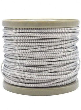 万尊304不锈钢包塑涂塑钢丝绳4mm*10m白色透明包胶