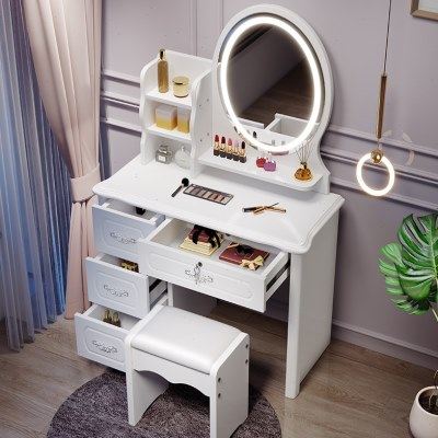 欧式梳妆台卧室现代简约小户型高级感轻奢大容量收纳柜一体化妆桌,住宅家具,梳妆台/桌,淘宝优惠券,粉丝福利购,淘宝优惠卷