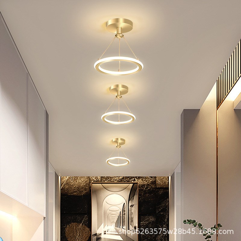 北欧新款卧室衣帽间灯现代简约玄关入户过道N吸顶灯走廊阳台小吊