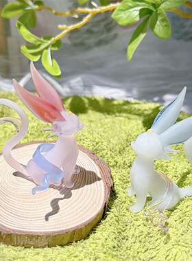 淄博琉璃小狐狸仙聊斋治愈精致小摆件车摆礼品少T女心可爱纯手工