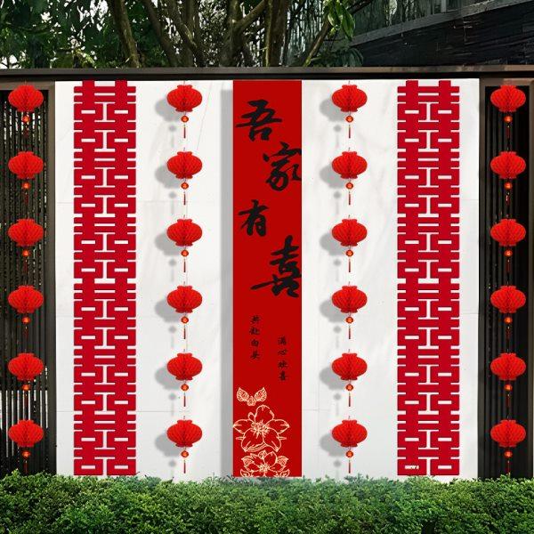 长条喜字串农村结婚别墅庭院子装饰拉花灯笼条幅背景墙面婚房布置,节庆用品/礼品,婚房装扮用品,淘宝优惠券,粉丝福利购,淘宝优惠卷