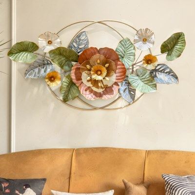 田园风复古立体餐厅背景墙卧室床头墙面装饰花朵墙上铁艺壁饰挂件,家居饰品,壁饰,淘宝优惠券,粉丝福利购,淘宝优惠卷