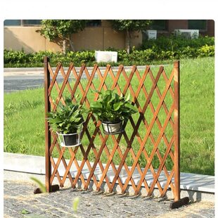 防腐木户外栅栏伸缩围栏隔断装饰篱笆花园围挡护栏庭院藤架室内外