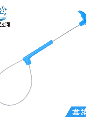 兽用猪用套猪f器绿色塑料把不锈钢丝绳子拴猪绳子保定器10个的价