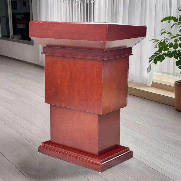 实木大尺寸学校演讲台教师发言台酒店遥控升主持会仪培训迎宾泊车